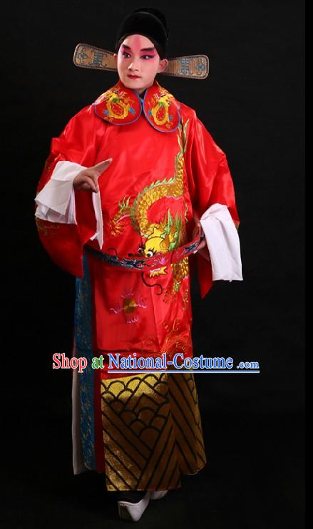 Traditional Chinese Opera Wedding Dress and Hat for Men