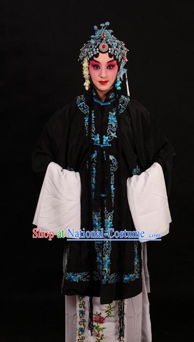 Black Chinese Opera Qing Yi Dan Costumes for Women