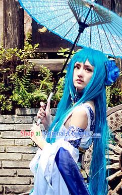 Blue Chinese Style Magic Cosplay Long Wig