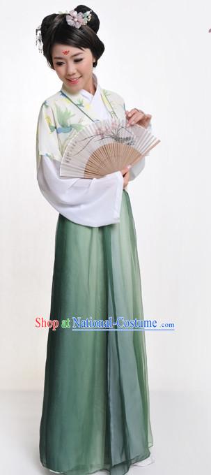 Chinese Classic Ban Bi Hanfu Clothing Complete Set for Women