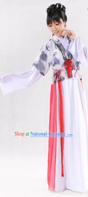 Ancient China Han Dynasty Swallow Clothing Complete Set for Women