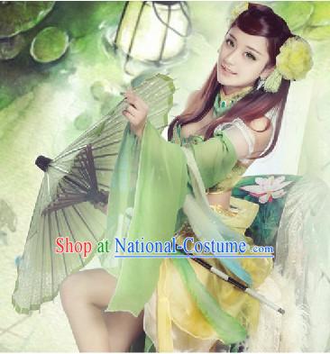 Chinese Classic Fantasy Green Fairy Cosplay Costumes