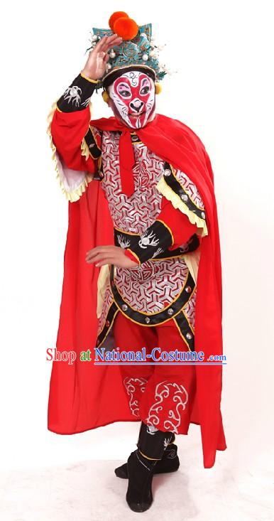 Monkey King Sun Wukong Costumes and Helmet for Men