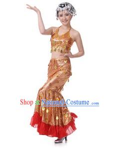 Traditional Chinese Dai Minority Dance Costumes for Women