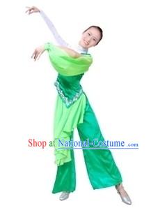 Traditional Chinese Fan Dance Costume for Women