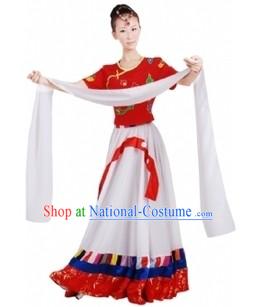 Traditional Chinese Mongolian Clothes and Hat for Women