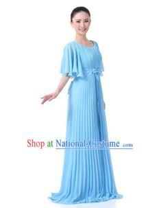 Chinese Blue Chorus Clothes for Women