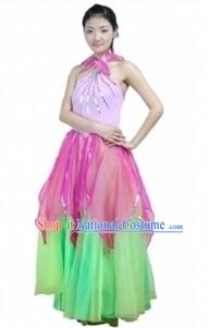 Traditional Chinese Lotus Dance Costumes for Women