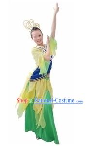 Ancient Chinese Dance Costumes and Hat for Women