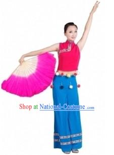 Traditional Chinese Fan Dance Costumes for Women