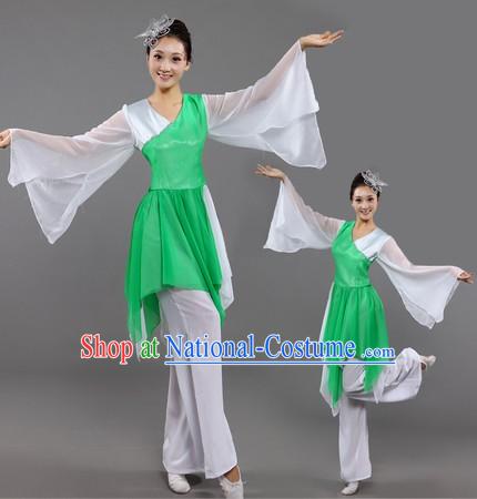 Chinese Classical Dancing Costume and Headpiece for Women