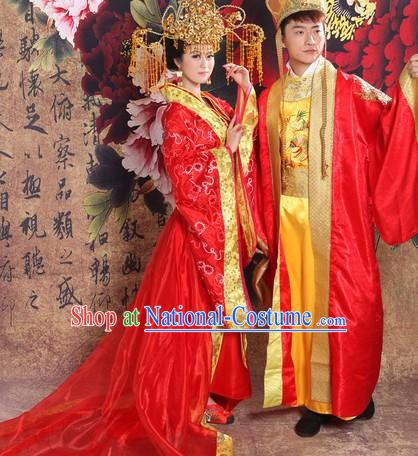 Ancient Chinese Imperial Emperor and Empress Wedding Dresses