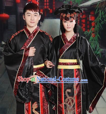 Ancient Chinese Dragon and Phoenix Wedding Dresses