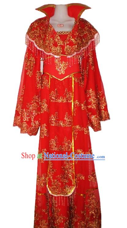 Ancient Chinese Opera Red Wedding Dress for Women