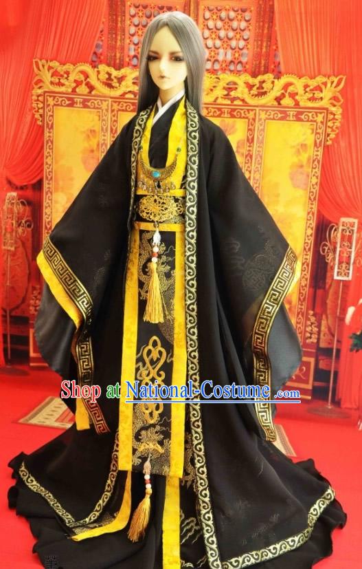 Ancient Chinese Black Hanfu Clothing for Men