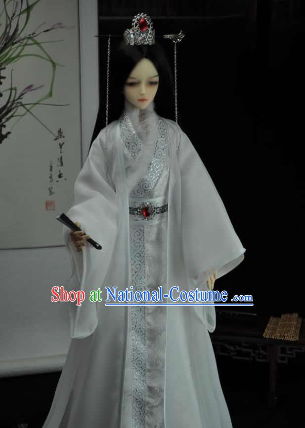 Ancient Chinese White Prince Costumes for Men