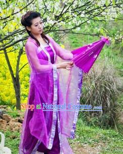 Purple Ancient Chinese Style Stage Performance Costume