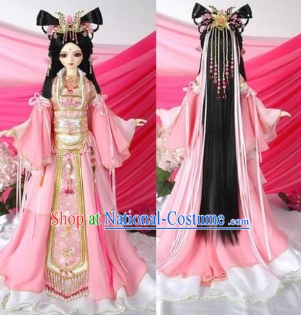 Classical Chinese Princess Clothing and Hair Accessories Complete Set