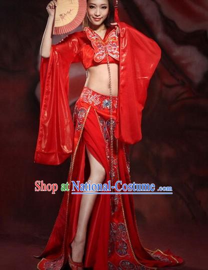 Traditional Ancient Chinese Sexy Dancer Butterfly Costumes