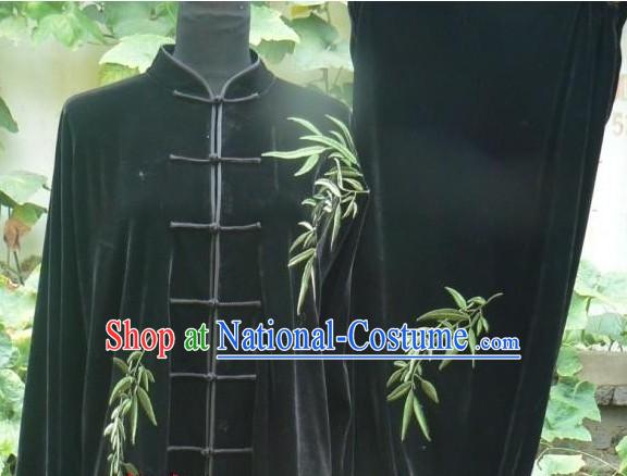 Traditional Chinese Velvet Tai Chi Competition Clothes