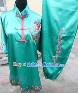 Traditional Chinese Silk Dragon Martial Arts Stage Performance Suit