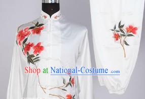 Traditional Chinese Embroidered Flower Martial Arts Outfits