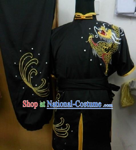 Traditional China Dragon Short Sleeves Kung Fu Uniforms for Men