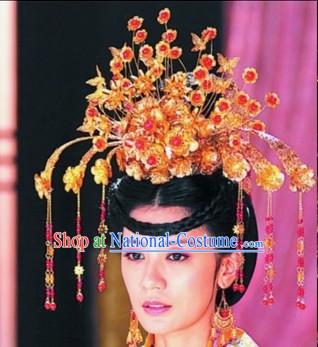 Traditional Chinese Tang Dynasty Princess Phoenix Hairpins and Accessories Complete Set