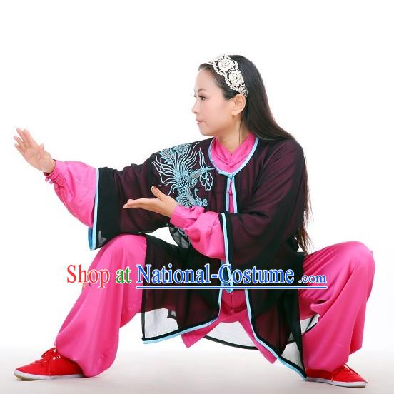 Traditional Chinese Tai Chi and Kung Fu Competition Uniform and Cape for Women