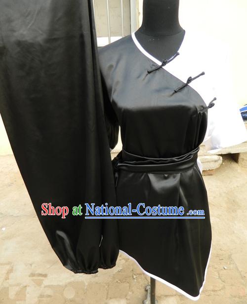 Traditional Chinese Black and White Short Sleeve Gong Fu Uniform