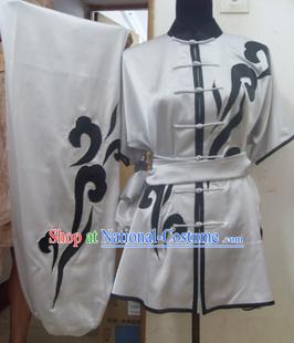 White Mandarin Martial Arts Taiji Uniforms and Belt