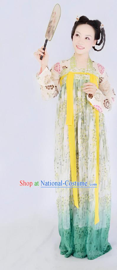 Ancient Chinese Tang Dynasty Female Clothing Complete Set