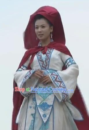 Traditional Chinese Goddess Matsu of the Sea Ma Zu Costumes and Hair Accessories Complete Set