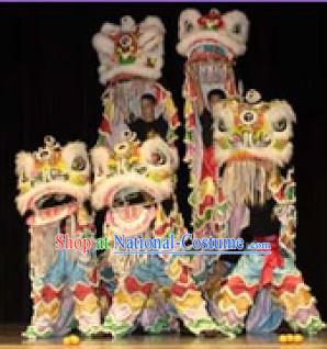 Chinese Classic Fo Shan Lion Dancing Costumes Five Set