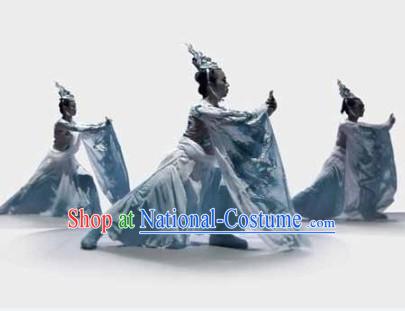 Wudang Mountain Tai Chi Performer Costume and Head Pieces for Men