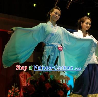 Blue Chinese Classical Han Fu Costume for Women