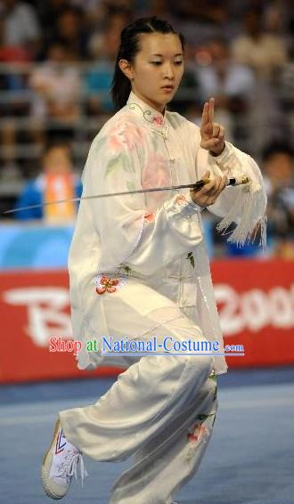 Hand Painted Tai Chi Championship Silk Uniform