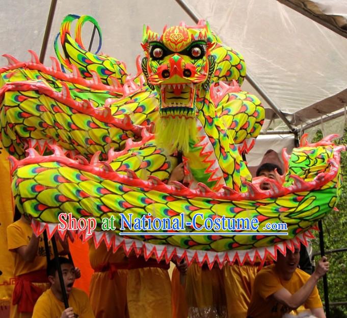 Standard International Dragon Dance Competition Fluorescent Costume for Nine to Ten Dancers