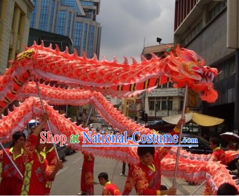 Supreme Chinese Customs Fluorescent Dragon Dancing Equipments for Nine to Ten Dancers