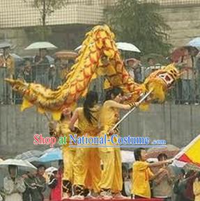 Traditional Chinese New Year Dragon Dancing Costume for Three or Four People