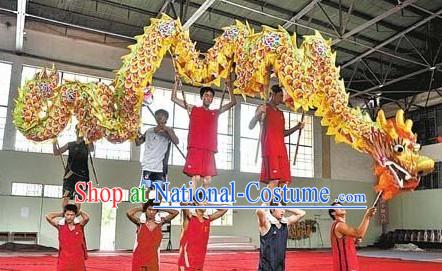 Chinese New Year Celebration and Competition Flower Cloud Dragon Dancing Costumes for Ten People