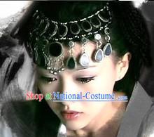 Ancient China Empress Black Female Forehead Hair Accessories