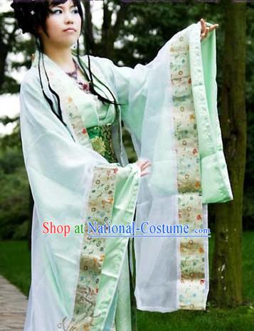 Green Ancient Chinese Tang Princess Clothes for Women