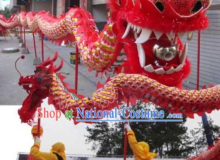 Red Zhejiang Province Armor Dragon Dance Costume Prop for Adults