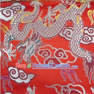 Red Dragon Tibetan Style Fabric