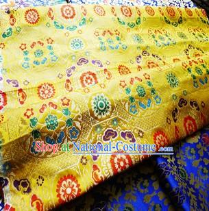 Golden Traditional Chinese Tibetan Fabric