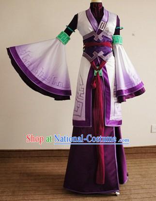 Ancient Chinese Swordswoman Cosplay Costumes Complete Set