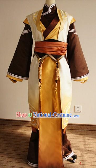 Ancient Chinese Gu Jian Qi Tan Ou Yang Shao Gong Cosplay Clothing Complete Set for Men