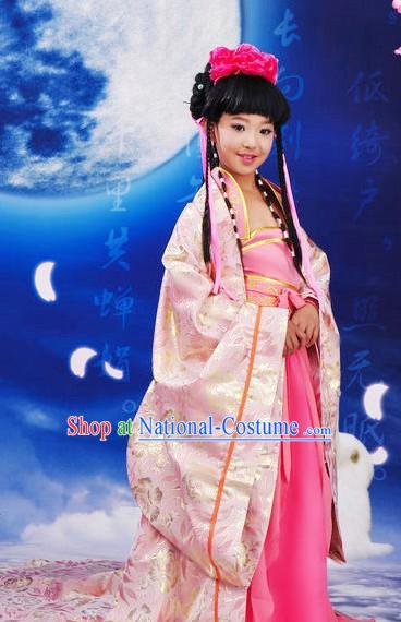 Ancient Chinese Tang Dynasty Princess Clothing for Girls