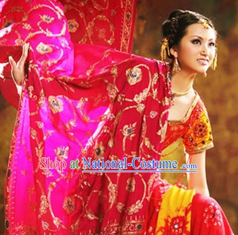 Traditional Aisan Indian Brides Clothing Complete Set